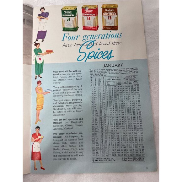 1956 Rawleighs Good Health Guide Almanac & Cook Book - Picture 7 of 16